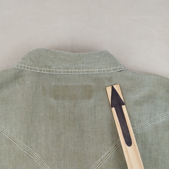 Ryan Michael XXL Mens Shirt Western Cowboy Silk Linen FLAWS 26x29 - Picture 4 of 16